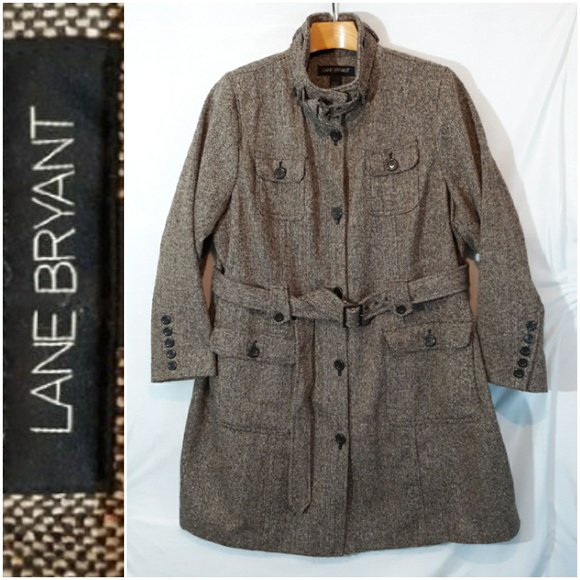 Lane Bryant Jackets & Blazers - Lane Bryant Plaid Trench Coat